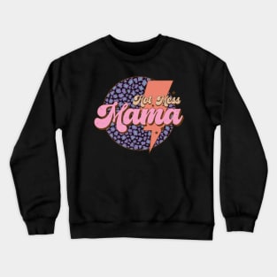 Hot Mess Mama retro distressed design Crewneck Sweatshirt